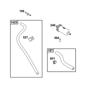 Fuel Supply Group Diagram and Parts List for 543477-3213-J1 400000 - 699999 Briggs and Stratton Engine